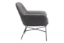 Halstead Grey Faux Leather Accent Arm Chair - Detail