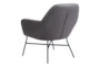 Halstead Grey Faux Leather Accent Arm Chair - Detail