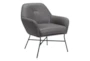 Halstead Grey Faux Leather Accent Arm Chair - Signature