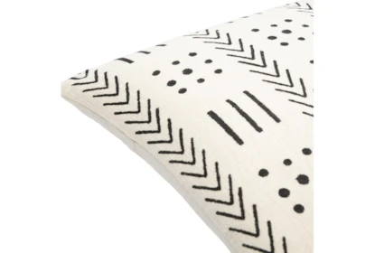 Block Print Throw Pillow Covers in Black and White Lumbar 