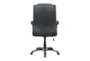 Julian Grey + Black With Padded Arms Adjusatable Rolling Office Desk Chair - Back