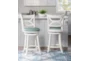 Alex Cream Swivel Counter Height Stool With Back - Room