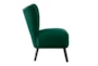 Calista Green Velvet Fabric Accent Chair - Side