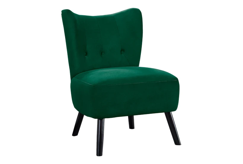 Calista Green Velvet Fabric Accent Chair - 360
