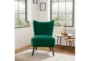 Calista Green Velvet Fabric Accent Chair - Room