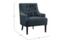 Heidi Blue Fabric Indigo Accent Arm Chair - Detail