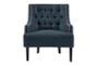 Heidi Blue Fabric Indigo Accent Arm Chair - Front