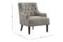 Heidi Grey Fabric Taupe Accent Arm Chair - Detail