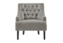 Heidi Grey Fabric Taupe Accent Arm Chair - Front