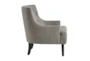 Heidi Grey Fabric Taupe Accent Arm Chair - Side