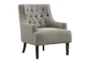 Heidi Grey Fabric Taupe Accent Arm Chair - Signature