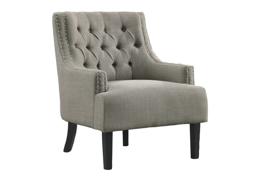 Heidi Grey Fabric Taupe Accent Arm Chair