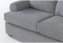 Hampstead Graphite Grey Fabric 139" 2 Piece L-Shaped Sectional with Left Arm Facing Queen Memory Foam Sleeper Sofa Bed & Right Arm Facing Corner Chaise - Detail
