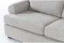 Hampstead Dove Grey Fabric 139" 2 Piece L-Shaped Sectional with Left Arm Facing Queen Memory Foam Sleeper Sofa Bed & Right Arm Facing Corner Chaise - Detail