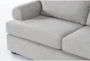 Hampstead Dove Grey Fabric 139" 2 Piece L-Shaped Sectional with Right Arm Facing Queen Memory Foam Sleeper Sofa Bed - Detail