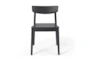 Minnie Leather Back Brown + White Dining Chair - Front