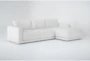 Dreanna White Fabric 114" 2 Piece Sectional with Right Arm Facing Chaise - Signature