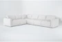 Dreanna White Fabric 153" 4 Piece L-Shaped Sectional - Signature