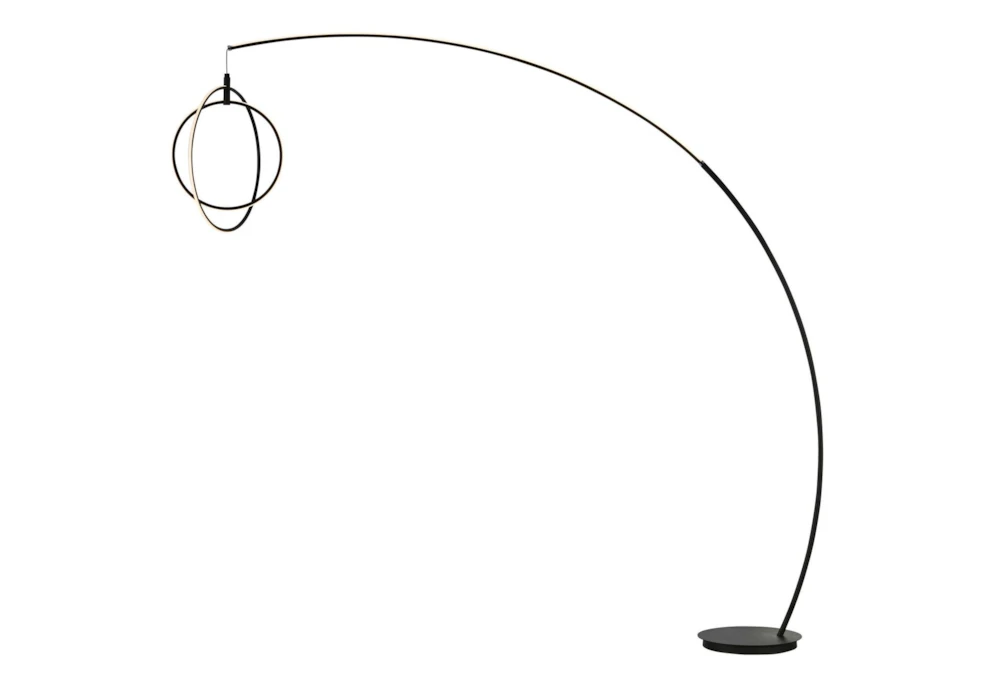 dek Kwijtschelding Publiciteit 83 INCH BLACK ARC + DIMMABLE LED ORB FLOOR LAMP | Living Spaces