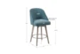 Marshall Blue Counter Height Stool With Back With Swivel Seat - Detail