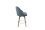 Marshall Blue Counter Height Stool With Back With Swivel Seat - Side