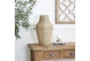 18 Inch Natural Beige Faux Seagrass Floor Vase - Room