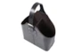 13" Dark Grey Leather 2 Bottle Wine Carrying Basket - Material