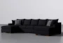 Soma Down 158" Fabric 3 Piece Sectional With Double Chaise - Side