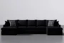 Soma Down 158" Fabric 3 Piece Sectional With Double Chaise - Signature