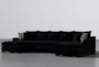 Soma Foam 158" Fabric 3 Piece Sectional With Double Chaise - Side