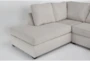 Alessandro Moonstone White Fabric 128" 2 Piece L-Shaped Sectional with Left Arm Facing Corner Chaise - Detail