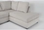 Alessandro Moonstone White Fabric 128" 2 Piece U-Shaped Sectional with Left Arm Facing Sofa Chaise & Right Arm Facing Corner Chaise - Detail