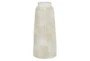 17 Inch White Terracotta Cylinder Vase - Signature