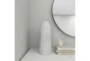 17 Inch White Terracotta Cylinder Vase - Room