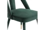 Terra Forest Green Velvet Dining Chair - Detail
