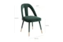 Terra Forest Green Velvet Dining Chair - Detail