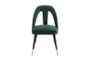 Terra Forest Green Velvet Dining Chair - Front