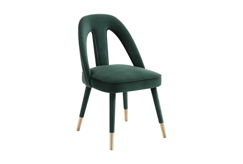 Terra Forest Green Velvet Dining Chair - 360