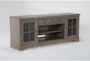 Preston  II Brown 80" Traditional TV Stand   - Side