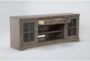 Preston  II Brown 80" Traditional TV Stand   - Side