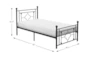 Woodrow Black Twin Metal Platform Bed - Detail
