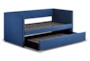 Tulney Blue Twin Upholstered Daybed With Trundle - Side
