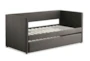 Tulney Grey Twin Upholstered Daybed With Trundle - Side