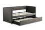 Tulney Grey Twin Upholstered Daybed With Trundle - Side