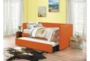 Tulney Orange Twin Upholstered Daybed With Trundle - Room