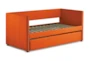 Tulney Orange Twin Upholstered Daybed With Trundle - Side