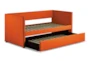 Tulney Orange Twin Upholstered Daybed With Trundle - Side