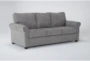 Athos Vintage Grey Fabric 86" Sofa - Side