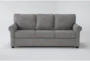 Athos Vintage Grey Fabric 86" Sofa - Signature