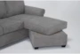 Athos Vintage Grey Fabric 86" Sofa with Reversible Chaise - Detail